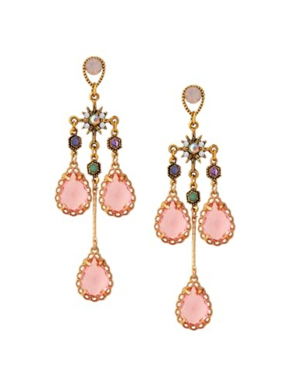 Byzantine‎ Baroque Medieval Victorian Statement Irregular Orange Dangle